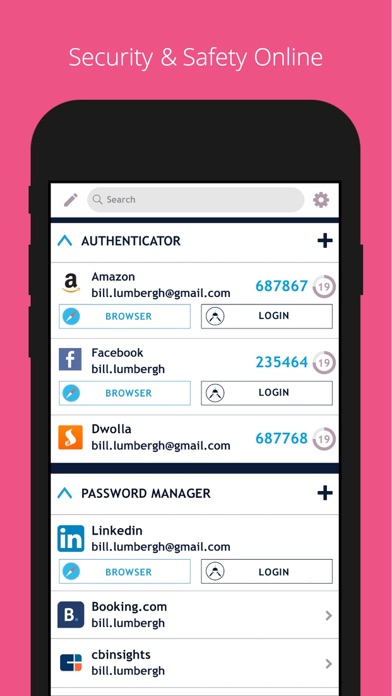 Authenticator Password Manager Screenshot