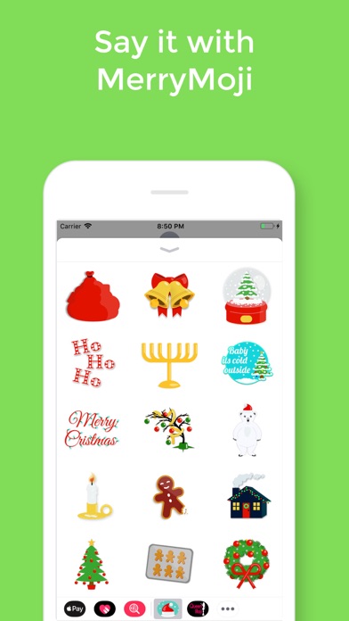 MerryMoji iPhone screenshot 1 - Stickers app