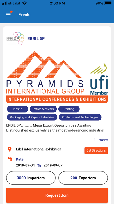 B2B for exhibitions Screenshot