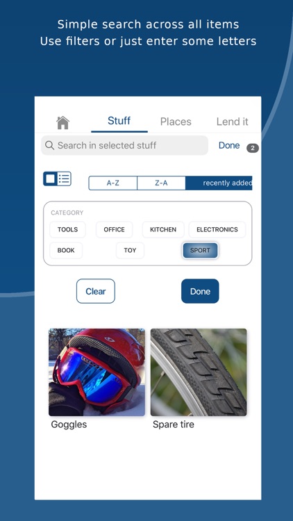 Stuffinder  Track & doc things