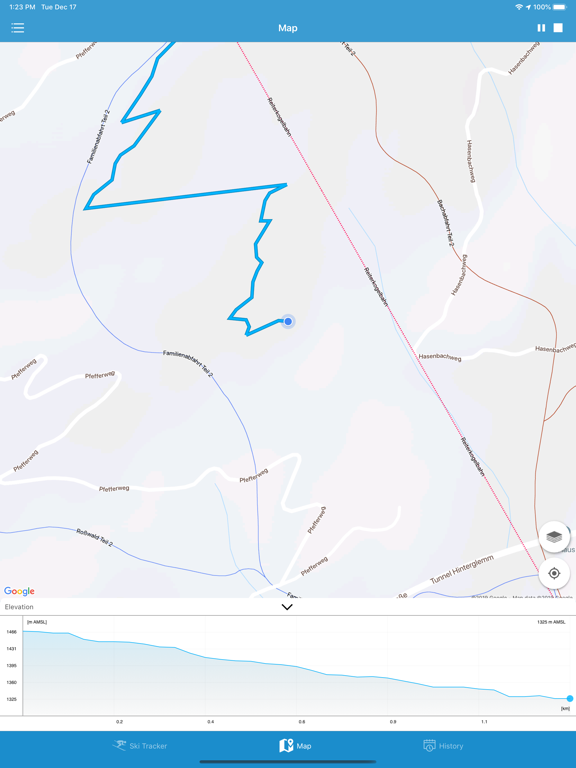 EXA Ski Tracker iPad screenshot