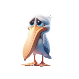Sad Pelican Stickers