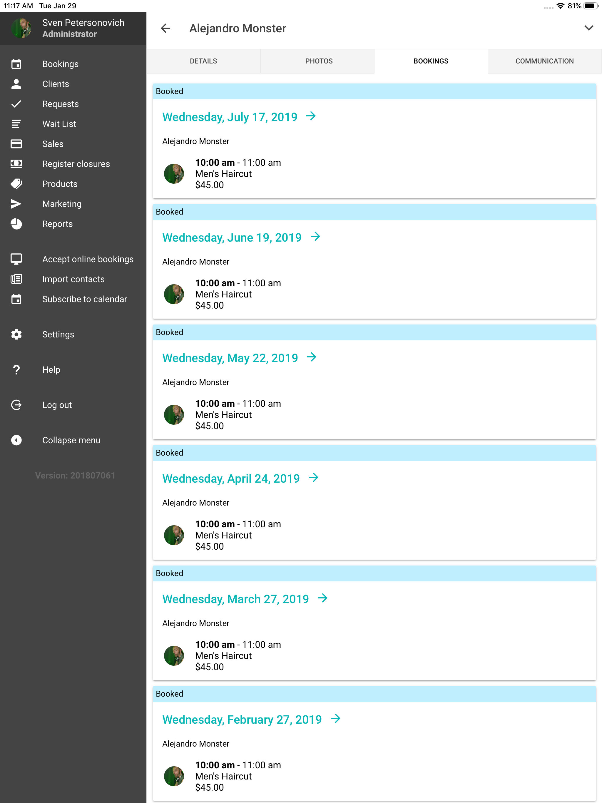 salonMonster Booking App screenshot 8