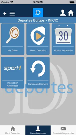 Captura de pantalla de Burgos Deportes en iPhone 5