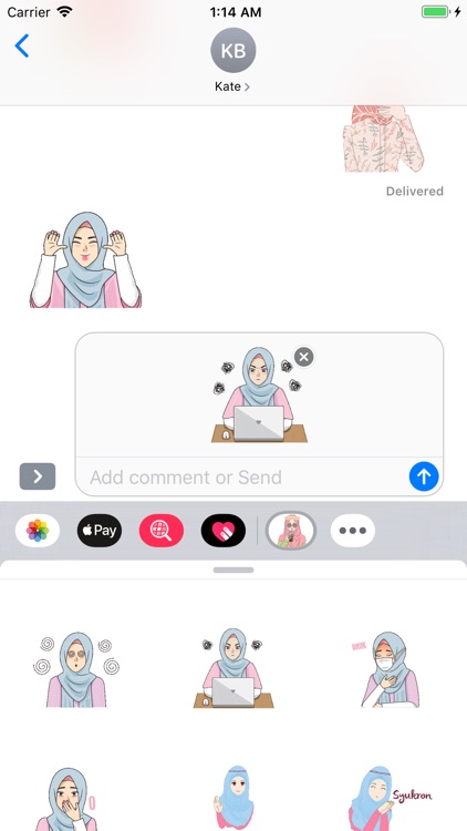 Hijab Girl Cute Stickers screenshot-7