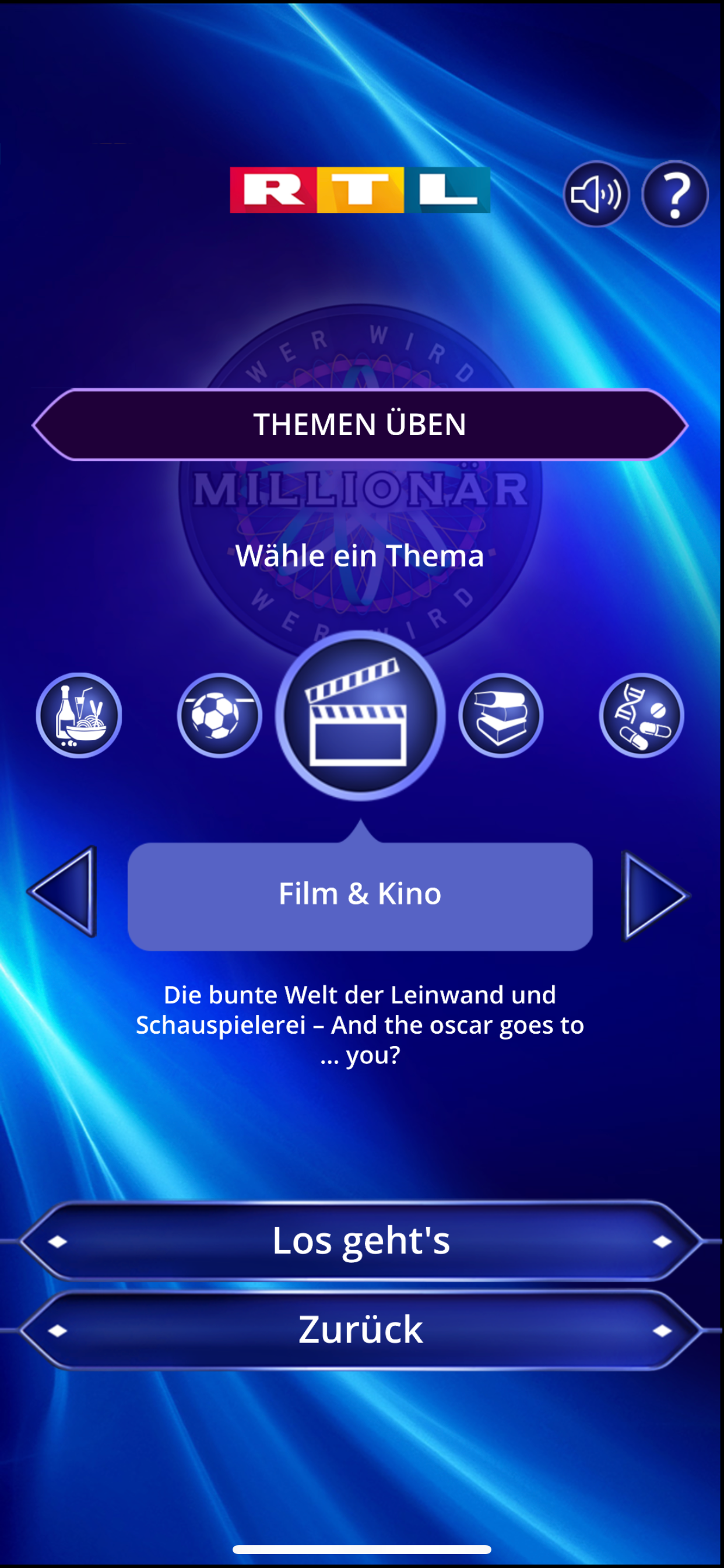 Wer wird Millionär? Training