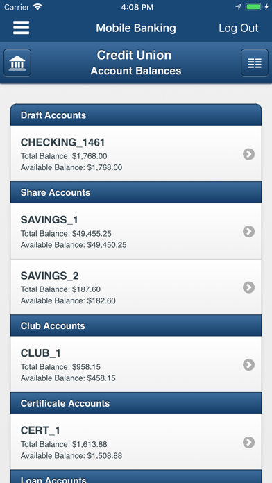 Met Tran FCU app screenshot