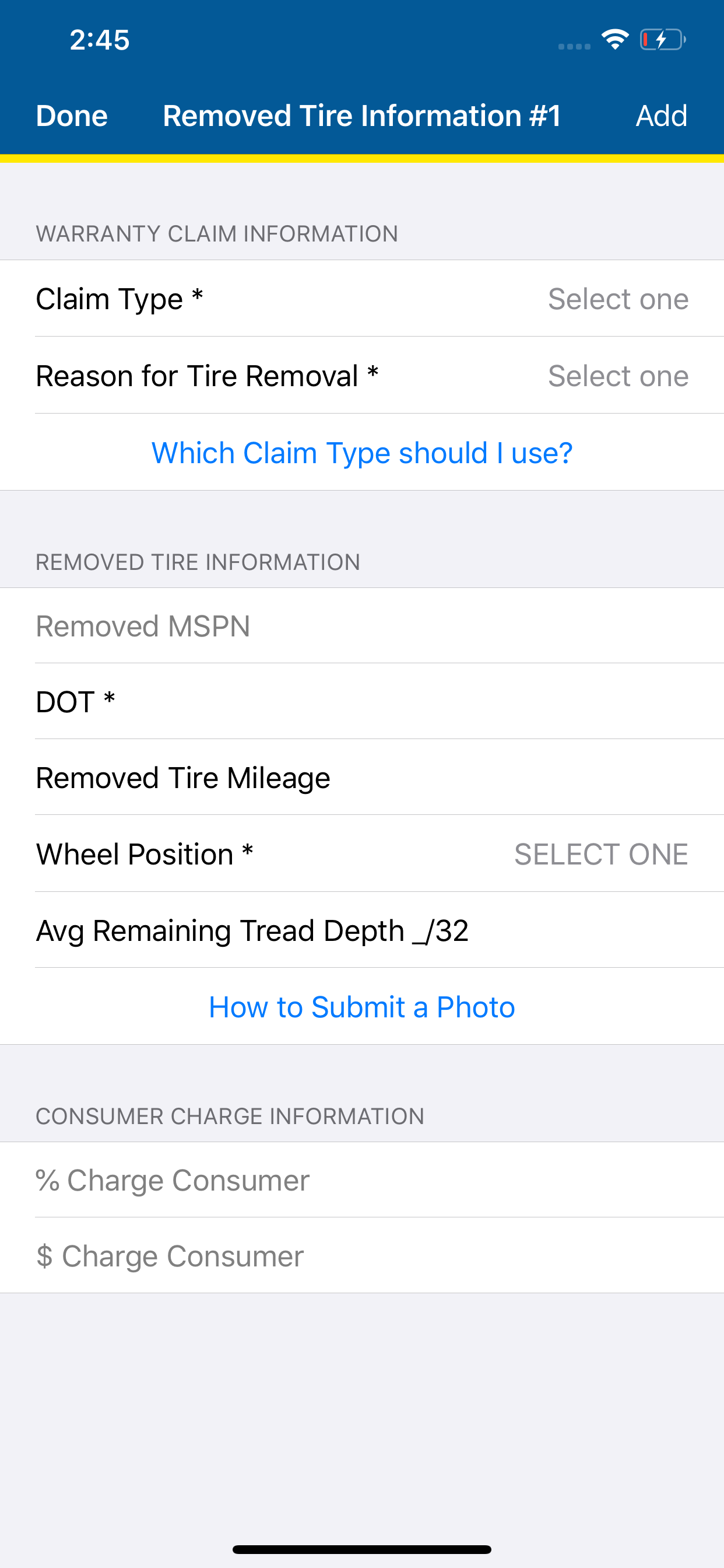 Michelin Warranty Claim