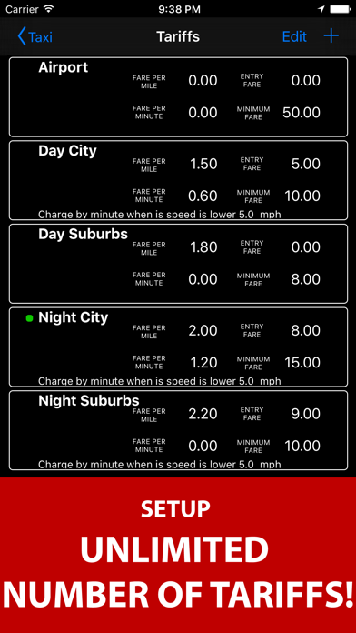 Taximeter. GPS taxi cab meter. Screenshot