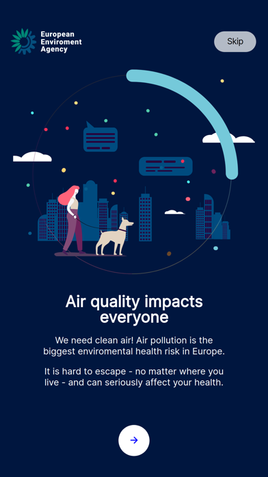 European Air Quality Index Screenshot
