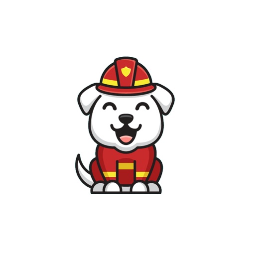 Fireman Puppy Stickers