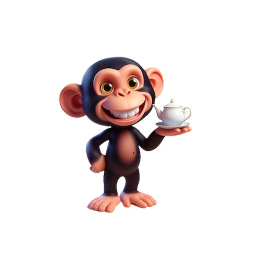 Chimp Tea Party Stickers