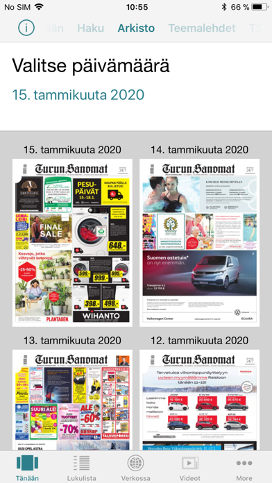 Turun Sanomat näköislehti Screenshot