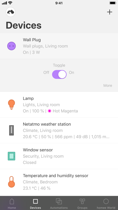 Hörmann homee Screenshot