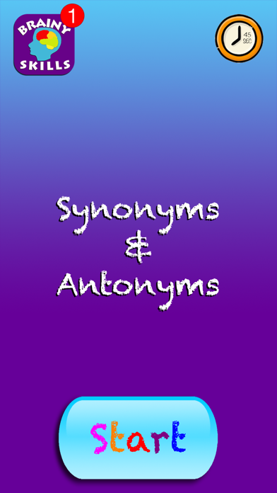 Screenshot #1 pour Brainy Skills Synonym Antonym