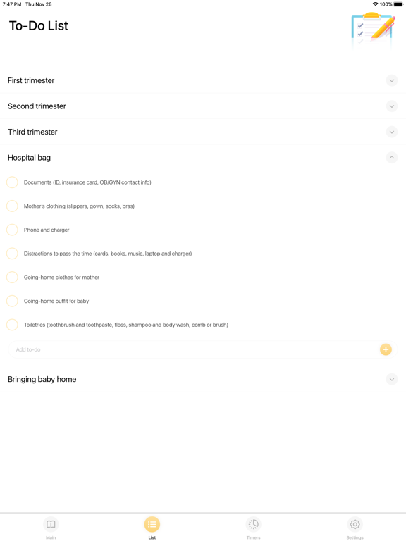 My Pregnancy | Tracker & App iPad screenshot 4 - Medical app