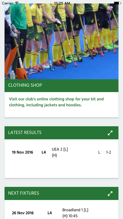 Norwich City Hockey Club Screenshot