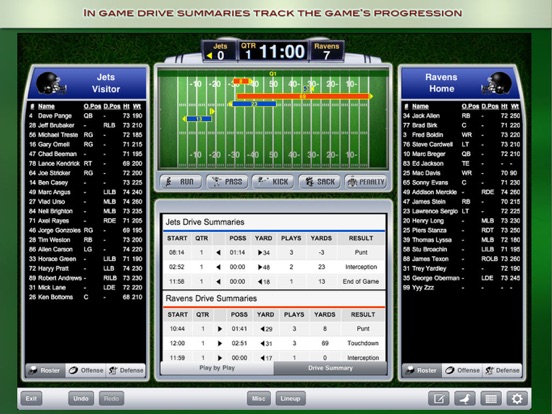 iScore Football Scorekeeper iPad screenshot