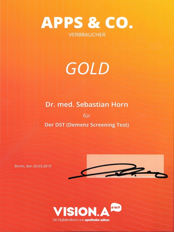 DST – Dementia Screening Test iPad screenshot 7 - Medical app