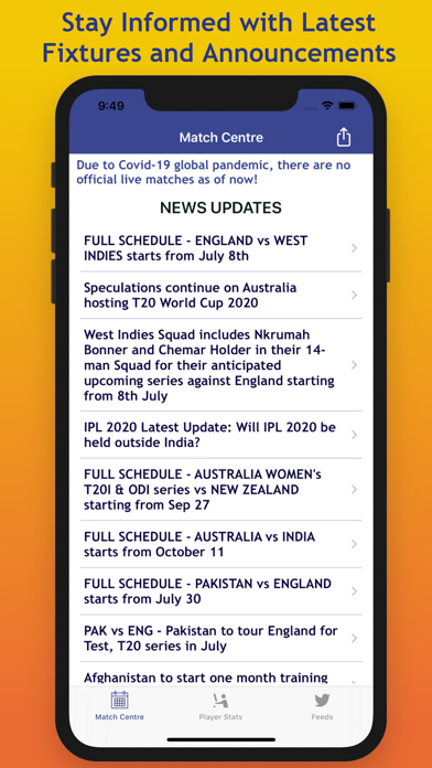 Cricket Fever - Live T20 Score Screenshot