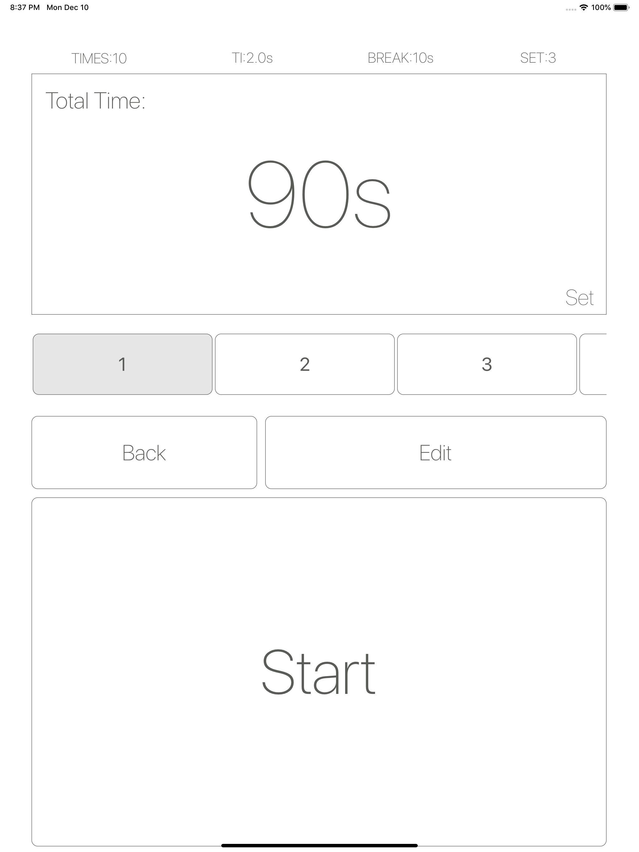 Work out training Counter