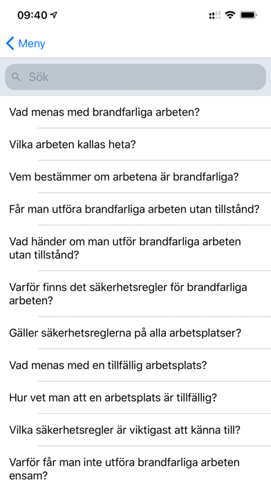 Brandfarliga arbeten Screenshot