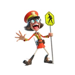 Wacky Crossing Guard Stickers