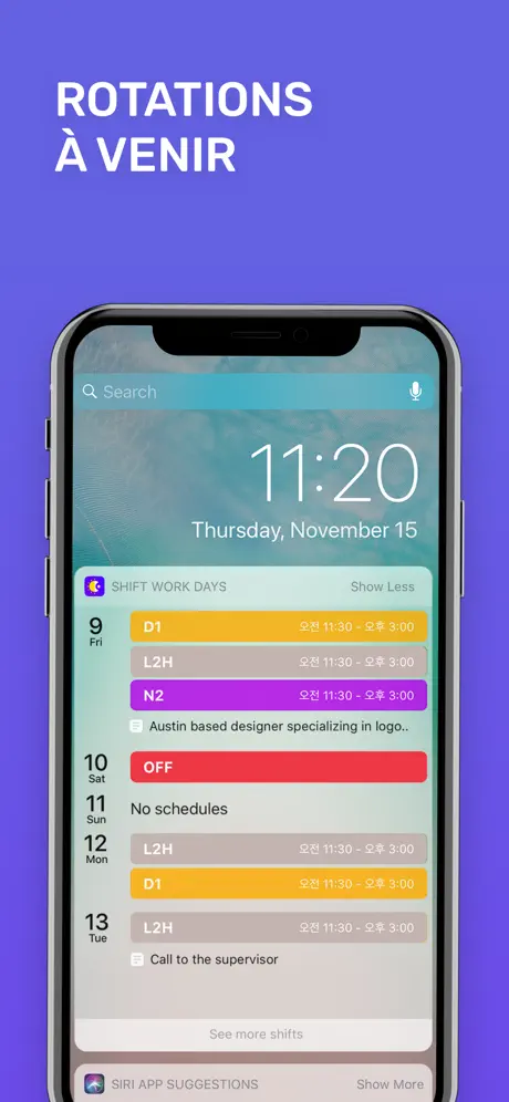 Spoke Shift: Planning Travail