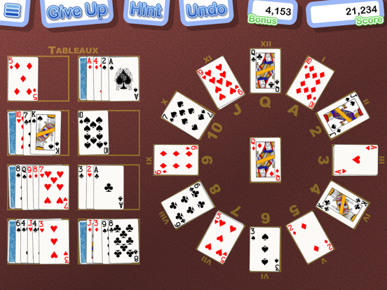 Grandfather Clock Solitaire iPad screenshot