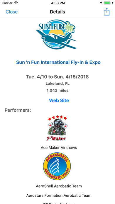 Screenshot #3 pour Air Show Calendar