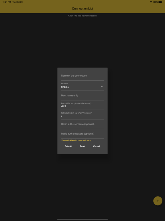 MotionEyeOS Client iPad screenshot