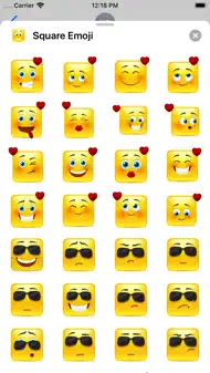 Yellow Square Smileys Emoticon iphone bilder 2