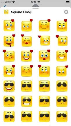 Yellow Square Smileys Emoticon iPhone image 3