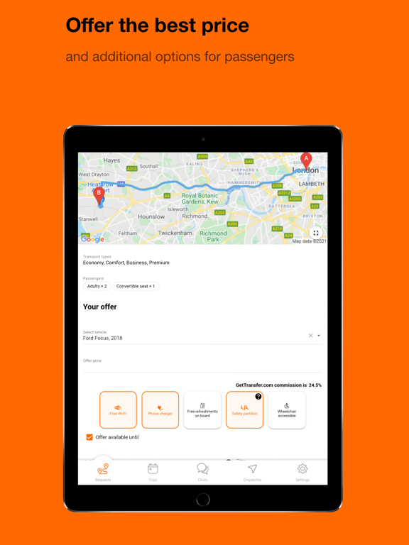 Screenshot #5 pour GetTransfer DRIVER Service