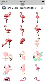 pink gentle flamingo stickers iphone screenshot 2