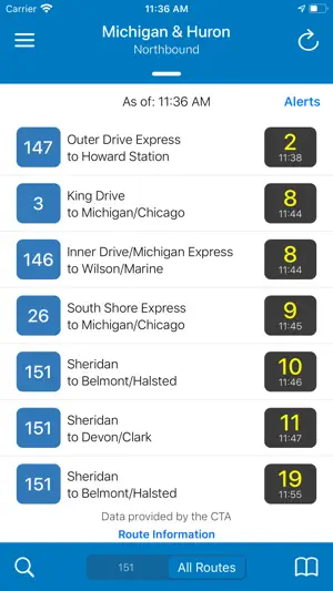 Transit Stop: CTA Tracker. screenshot 1