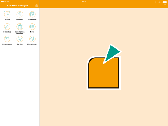 Abfall-App BB iPad screenshot