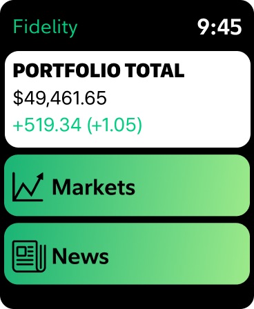 Fidelity Investments: official Apple Watch preview 1 (opens full image in a new tab)