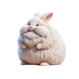 Fat Angora Rabbit Stickers