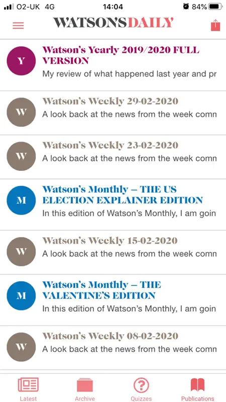 Watson's Daily screenshot 4 of 5