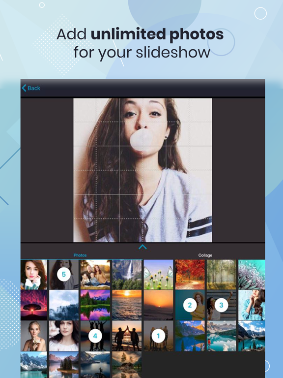 Slideshow with Music Maker App iPad screenshot 7 - Photo & Video app