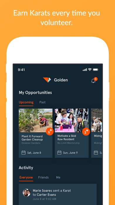 Golden: Volunteer Portal Screenshot