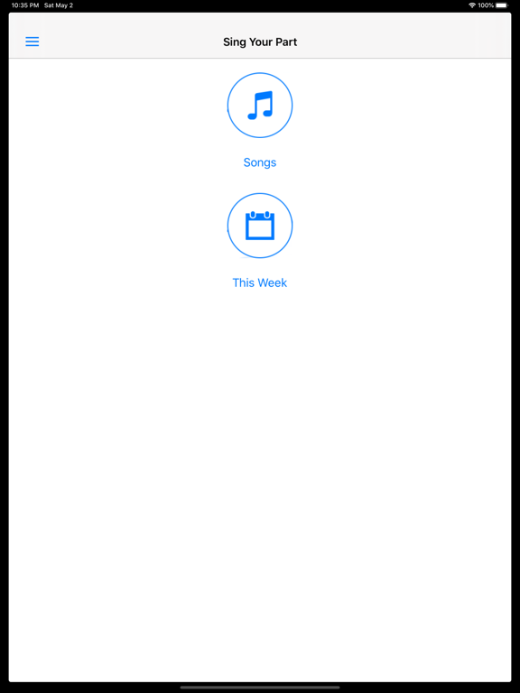 Sing Your Part iPad screenshot 1 - Music app