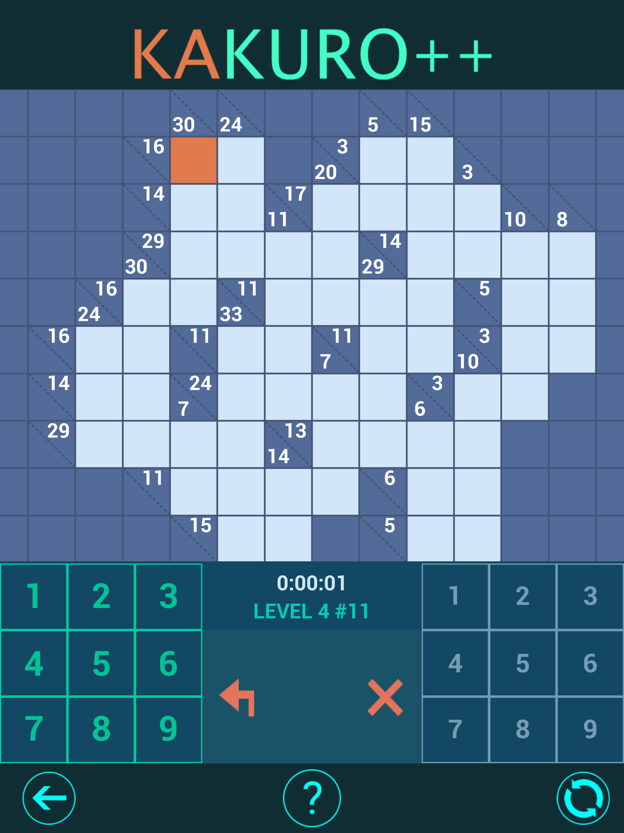 Kakuro++ Cross Sums Puzzles