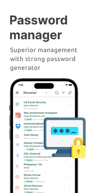 Crypto Password Manager: Liso screenshot 1