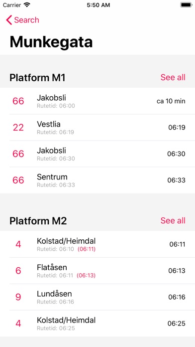Screenshot 3 of Sanntidsappen App