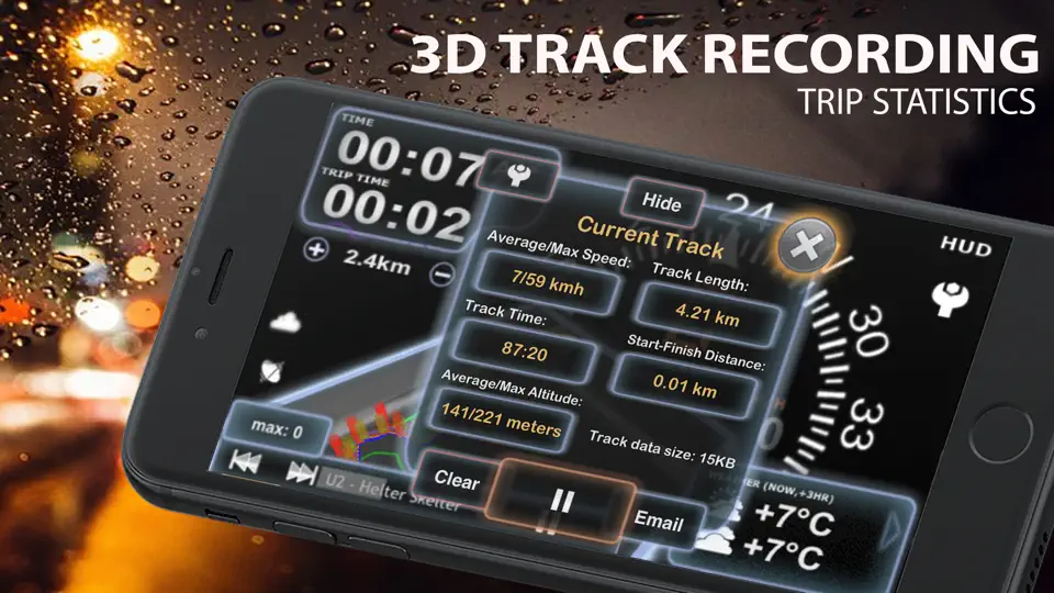 Captura de pantalla de ASmart HUD 3D +SpeedCams en iPhone 2