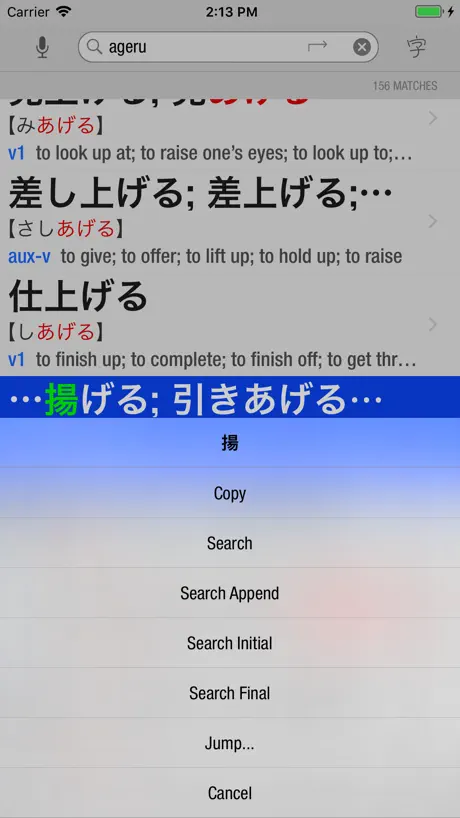 wishoTouch Japanese dictionary