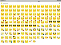 Yellow Square Smileys Emoticon iPad image 1