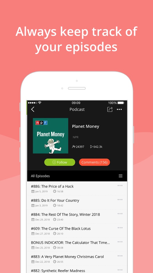#4. Podbean Podcast App & Player (iOS) By: Podbean Incorporated